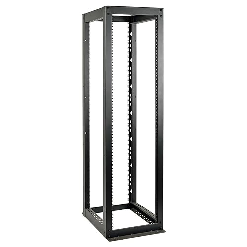 TRIPP LITE 50U 4-Post Open Frame Rack Cabinet Heavy Duty 3000lb Capacity SR4POST50HD Black