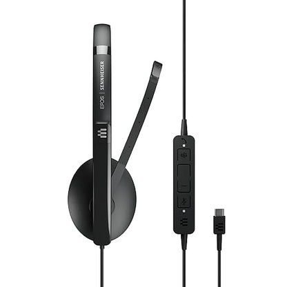 EPOS | Sennheiser Adapt 130T USB-C II (1000903) - Wired, Single-Sided Headset with USB-C Connectivity, MS Teams Certified and UC Optimized - Superior Sound - Enhanced Comfort - Call Control - Black