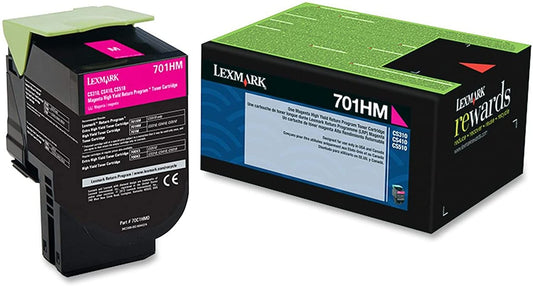 Lexmark, LEX70C1HM0, 70C1H Toner Cartridge, 1 Each, Magenta (701HM)