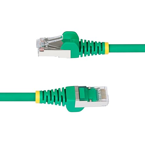 StarTech.com 1ft Green CAT6a Ethernet Cable, Snagless RJ45, 10GbE, 100W PoE++, S/FTP, 500MHz, 27AWG Pure Bare Copper, LSZH