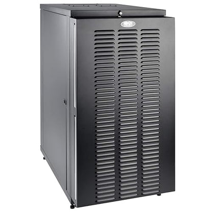 Tripp Lite 24U Industrial Standard-Depth Rack Floor Enclosure Server Cabinet with Doors & Sides, Black