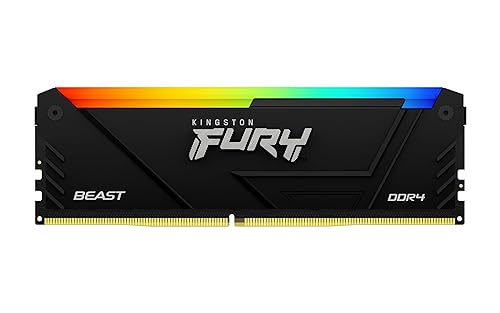Kingston Fury Beast 16GB 3200MT/s DDR4 CL16 Desktop Memory Single Module | Intel XMP | AMD Ryzen | Plug n Play | RGB Infrared Syncing | KF432C16BB12A/16