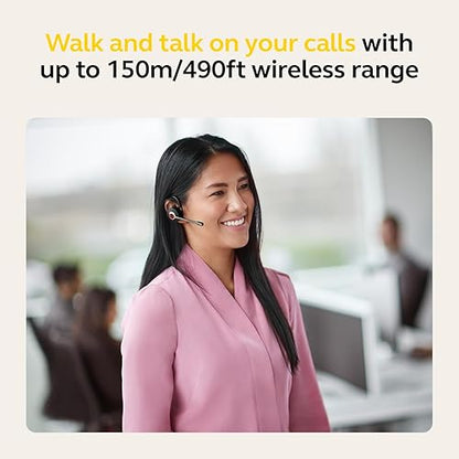 Jabra Engage 55 SE (Second Edition) Convertible Wireless Headset w/Charging Stand and Link 400 USB-C DECT Adapter – MS Teams Certified, Works with All Other Platforms, Black