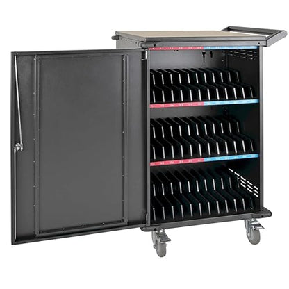 Tripp Lite CSC36AC 36-Port AC Charging Cart Storage Station for Chromebooks, Laptops, Tablets, Black Cart 36 AC Port