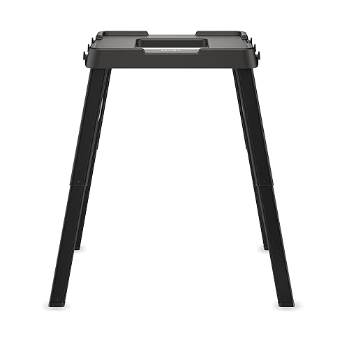 Ninja Woodfire Adjustable Outdoor Stand, Compatible with Ninja Woodfire Products, Adjustable Height, Side Utensil Holder, Side Table-Compatible, Weather-Resistant, Black 275HY800C