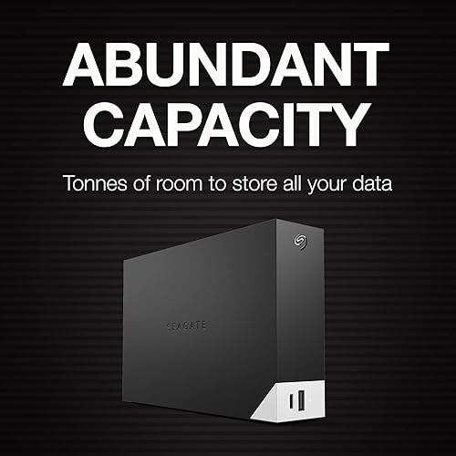 Seagate One Touch Hub, 16 TB, External Hard Drive Desktop HDD – USB-C and USB 3.0 Port, for Computer Desktop Workstation PC Laptop Mac (STLC16000400) Desktop Hub 16TB