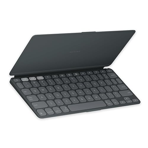 Logitech Keys-to-GO 2 Portable Wireless iPad Keyboard with Built-in Cover, Slim and Compact Bluetooth Keyboard for iPad, iPhone, Mac, and Apple TV, Easily Switch with Devices - Graphite Keys-To-Go 2 Apple Graphite