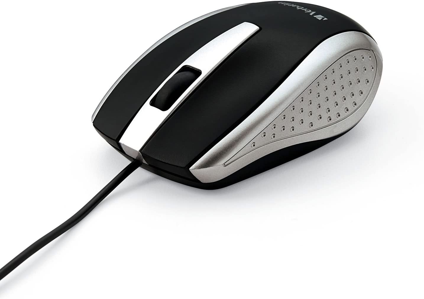 Verbatim Wired USB Computer Mouse - Corded USB Mouse for Laptops and PCs - Right or Left Hand Use, Silver 99741 Silver Mouse