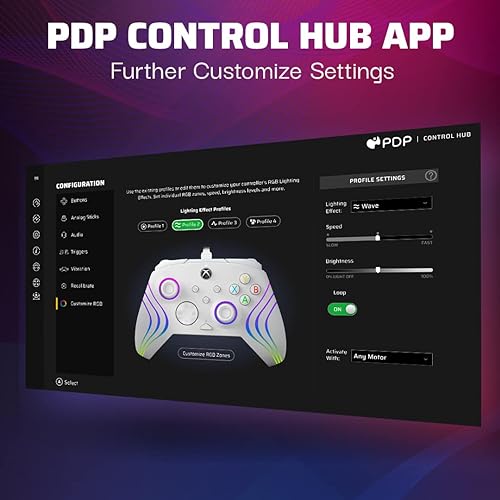 PDP Afterglow™ Wave Wired Controller: White For Xbox Series X|S, Xbox One & Windows 10/11