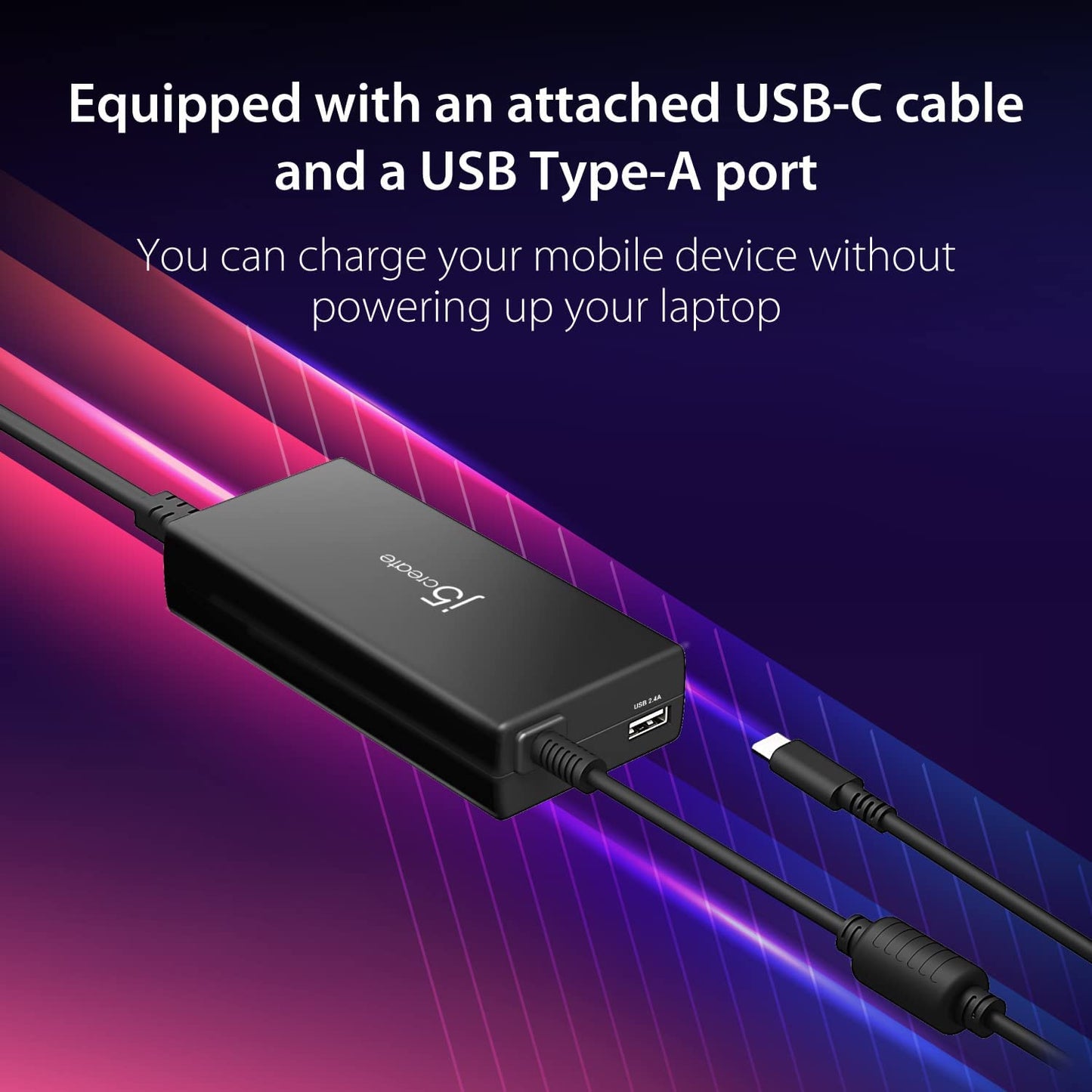 J5 create j5create USB Type C PD 100W Fast Charger for MacBook Pro, Chromebook, Laptop, Notebook, Tablet, Android, iPhone, iPad Pro, Smart Phone (JUP2290)