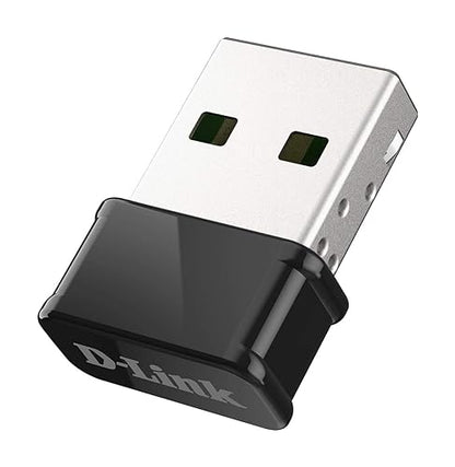 D-Link AC1300 MU-MIMO Wi-Fi Nano USB Adapter, Ultra-Mini (20.2mm x 14.9mm) Dual Band 2.4G/5G Wireless Adapter for PC or Laptop, Plug and Play, Easy Install, Upgrade your WiFi (DWA-181) WiFi 5 AC1300 USB