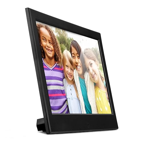 Aluratek 10" Slim Digital Photo Frame with 8GB Built-in Memory (ASDMPF09), Black