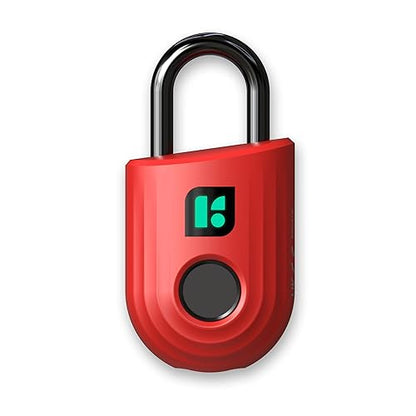 igloohome Smart Padlock Lite, iOS/Android App Fingerprint Access Remotely Generates Bluetooth-Keys IPX6 Certified.(Red)
