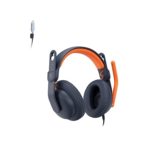 Logitech Zone Learn Over-Ear Wired Headsets for Learners, Comfortable and Adjustable fit for Kids, Replaceable Accessories, Mic, USB-C for Windows/macOS/iPadOS/Android/Mobile