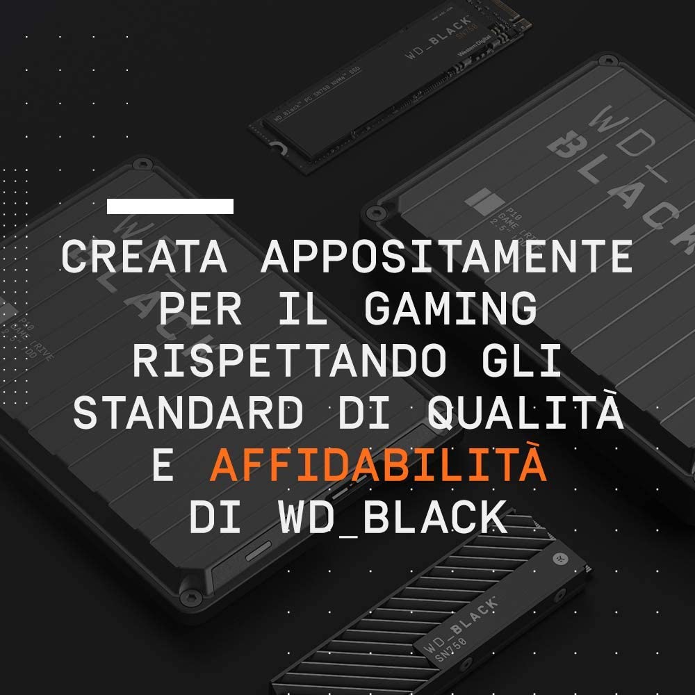 Western digital WD_BLACK 2TB P10 Game Drive - Portable External Hard Drive HDD, Compatible with Playstation, Xbox, PC, &amp; Mac - WDBA2W0020BBK-WESN 2TB Game Drive for PC, Playstation &amp; Xbox HDD