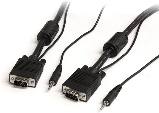StarTech.com 35 ft Coax High Resolution Monitor VGA Cable with Audio HD15 M/M (MXTHQMM35A)