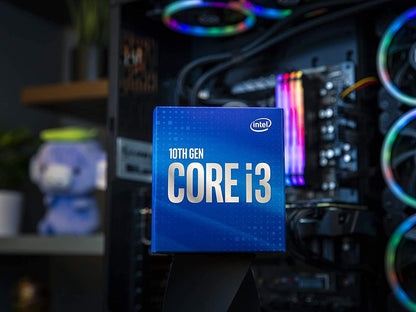 Intel Core i3-10100 Desktop Processor 4 Cores up to 4.3 GHz  LGA1200 (Intel 400 Series Chipset) 65W, Model Number: BX8070110100 Processor only