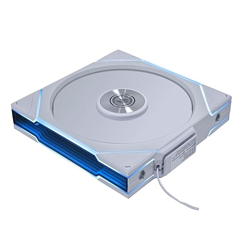 Lian Li UNI Fan TL - Wireless 140 - Single Pack - 2.4 GHz Wireless Signal ARGB Fan Control - Dual-Zone Lighting - Fluid Dynamic Bearing - 140mm - Controller NOT Included & Required - White (14TL1W1W) 1 x 140mm White