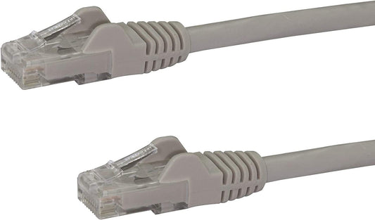 StarTech.com 50ft CAT6 Ethernet Cable - Gray CAT 6 Gigabit Ethernet Wire -650MHz 100W PoE RJ45 UTP Network/Patch Cord Snagless w/Strain Relief Fluke Tested/Wiring is UL Certified/TIA (N6PATCH50GR) Gray 50 ft / 15 m 1 Pack