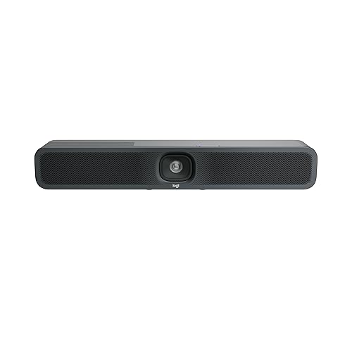Logitech MeetUp 2 All-in-One USB Conference Room Camera, Compact Video Bar with Built-in AI Features, Works with Microsoft Teams, Zoom Rooms, Google Meet, and More