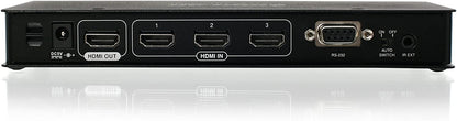 IOGEAR HDMI 4 Port Switch - 4K @ 60Hz - 4 In x 1 Out - True HD and DTS HD Master Audio - Auto Switch - IR Remote Control - Front panel LED - GHSW8441 4K 4-Port Switcher with HDMI