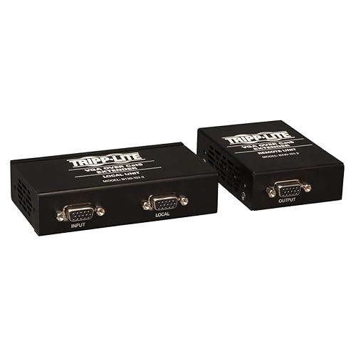 Tripp Lite by Eaton VGA over Cat5/6 Extender Kit, Box-Style Transmitter/Receiver for Video, Up to 1000 ft. (305 m), TAA - 1 Input Device - 2 Output Device - 1000 ft Range - 2 x Network (RJ-45) - 1 x VGA In - 2 x VGA Out - 1920 x 1440 - Twisted Pair