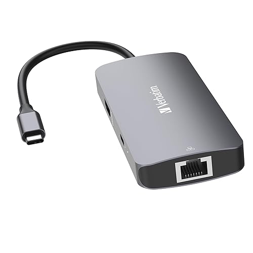 Verbatim 32150 Usb-c Pro Multiport Hub Cmh05 5 Ports Hdmi Rj45 Usb-a 3.2 Gen 1 Usb-c Usb 3.2 Gen 1, Black 5 in 1
