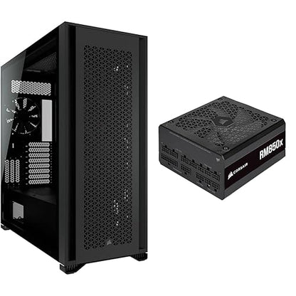 CORSAIR 7000D Airflow Full-Tower ATX PC Case, Black & RMX Series RM850x 80 Plus Gold Fully Modular ATX Power Supply PC Case+ RM850x 80 Plus