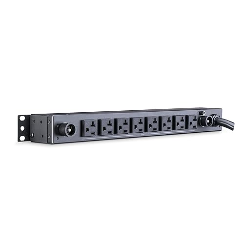 CyberPower PDU30BT8F8R Basic PDU, 100 – 125V/30A (Derated to 24A), 16 Outlets, 12 Foot Power Cord, 1U Rackmount