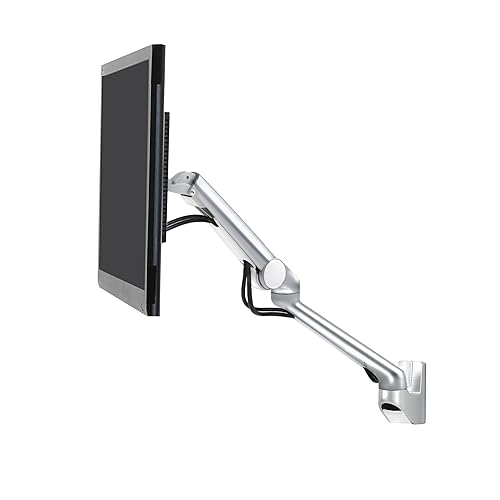 Ergotron – MX Mini Single Monitor Arm, VESA Wall Mount – forMonitorsUp to 24 Inches, 0 to 8lbs – Polished Aluminum