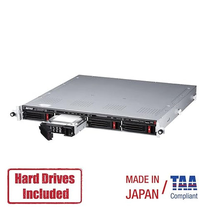 BUFFALO TeraStation 5420RN 4-Bay Business Rackmount NAS 80TB (4x20TB) with Hard Drives Included RAID iSCSI Network Storage File Server