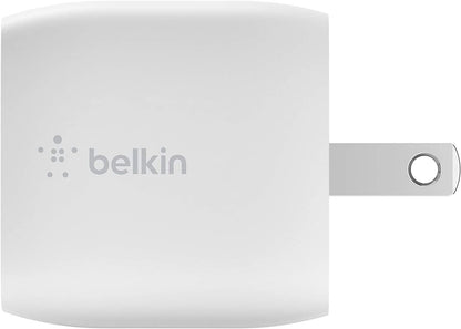 Belkin USB C 30W GaN Wall Charger, Fast Charging Adapter with Power Delivery, GaN, Folding Prongs Compatible with iPhone 14, 14 Plus, 14 Pro, 14 Pro Max, 13, 13 Mini, SE, 12, iPad Pro, Air, Mini Standalone USB-C GaN Cube