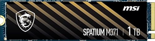 MSI SPATIUM M371 NVME M.2 1TB Internal Solid State Drive 1000 GB PCI Express 4.0 3D NAND (SPATIUM M371 NVME M.2 1TB)