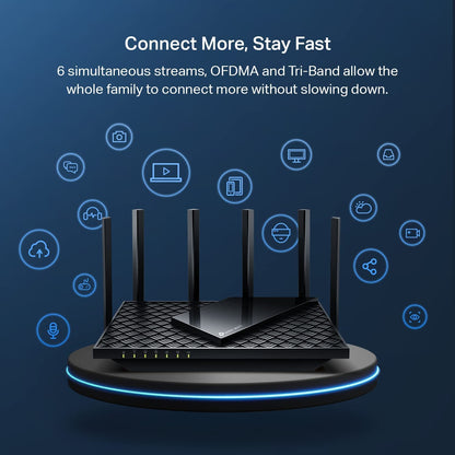 TP-Link AXE5400 Tri-Band WiFi 6E Router (Archer AXE75) - Gigabit Wireless Internet Router, AX Router for Gaming, VPN Router, WPA3 WiFi 6E|AXE5400 Tri-Band
