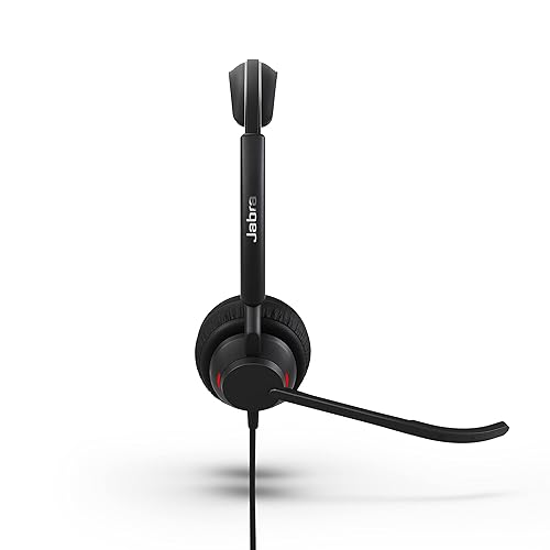 Jabra Engage 50 II Wired Stereo Headset with Link Call Control - Noise-Cancelling 3-Mic Technology and USB-A Cable, Ultra-Lightweight - MS Teams Certified, Works with All Other Platforms - Black Stereo w/ Link MS Teams (USB-A)