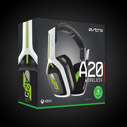 ASTRO Gaming A20 Wireless Headset Gen 2 for Xbox Series X | S, Xbox One, PC &amp; Mac - White /Green Xbox Series X/S, PC/Mac Headset Only