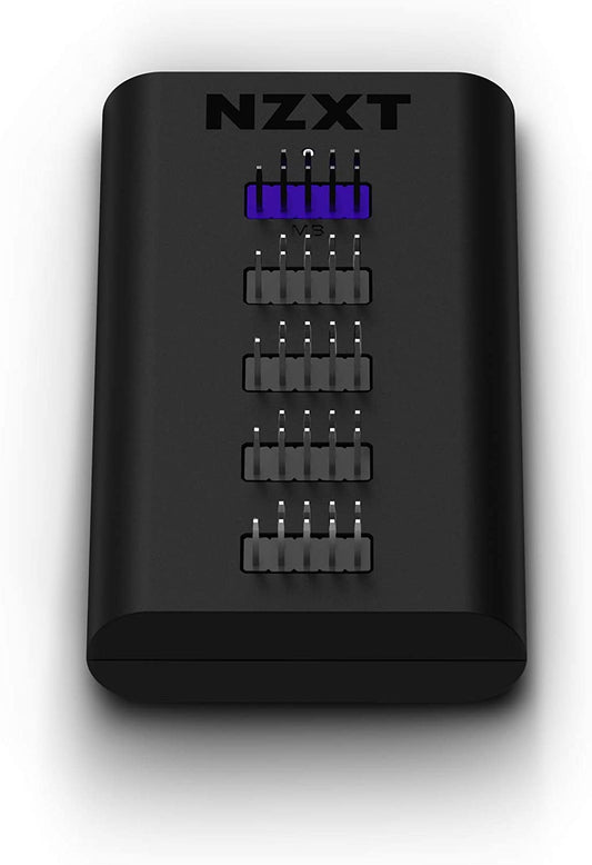 NZXT Internal USB Hub 3 - AC-IUSBH-M3 - 4 Internal USB 2.0 Ports - 3M Dual Lock Tapes - Magnetic Body - Plug and Play