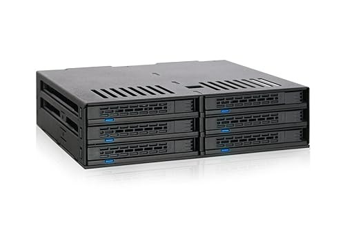 ICY DOCK 6 Bay 2.5” SATA HDD / SSD Hot Swap Cage for External 5.25” Bay | ExpressCage MB326SP-B