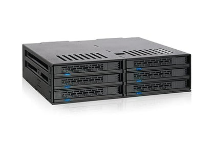 ICY DOCK 6 Bay 2.5” SATA HDD / SSD Hot Swap Cage for External 5.25” Bay | ExpressCage MB326SP-B