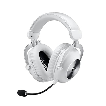 Logitech G PRO X 2 Lightspeed Wireless Gaming Headset: Detachable Boom Mic, 50mm Graphene Drivers, DTS:X Headphone 2.0—7.1 Surround, Bluetooth/USB/3.5mm Aux - White White G Pro X 2 Classic Wireless