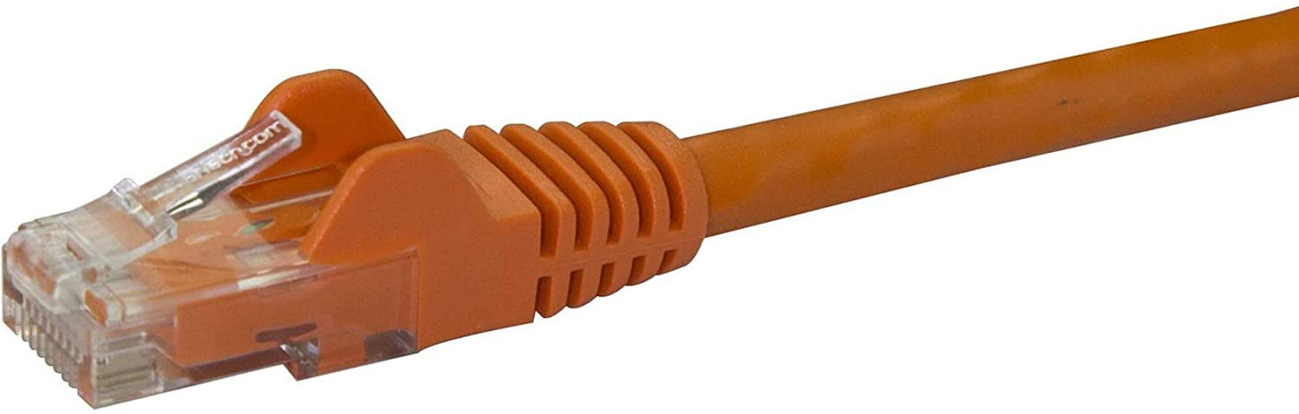 StarTech.com 10ft CAT6 Ethernet Cable - Orange CAT 6 Gigabit Ethernet Wire -650MHz 100W PoE RJ45 UTP Network/Patch Cord Snagless w/Strain Relief Fluke Tested/Wiring is UL Certified/TIA (N6PATCH10OR) Orange 125 ft / 38 m 1 Pack