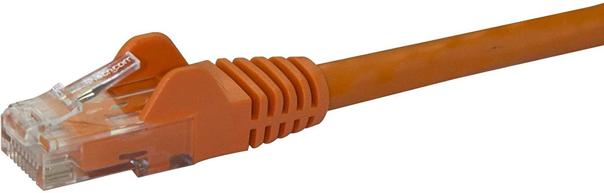StarTech.com 7ft CAT6 Ethernet Cable - Orange CAT 6 Gigabit Ethernet Wire - 650MHz 100W PoE RJ45 UTP Network/Patch Cord Snagless w/Strain Relief Fluke Tested/Wiring is UL Certified/TIA (N6PATCH7OR) Orange 7 ft / 2.1 m 1 Pack