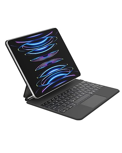 Belkin Pro Keyboard Case w/Magnetic Stand, Backlit Bluetooth Keyboard, Multi-Gesture Controls, Magnetic Apple Pencil Storage Compatibility, & Multimedia Keys for iPad Pro 12.9" - Black