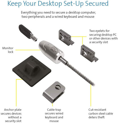 Kensington Desktop &amp; Peripherals Locking Kit 2.0, Black (K64424WW)