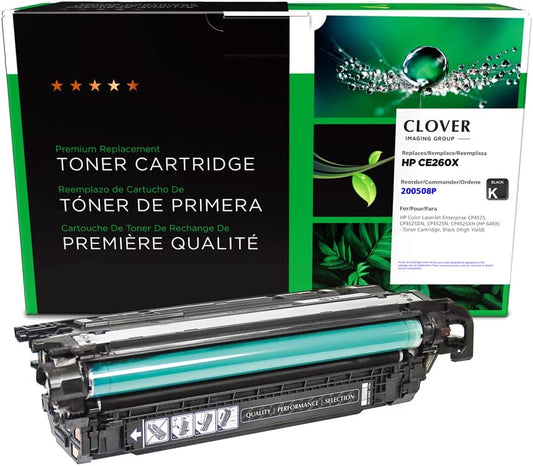 Clover imaging group Clover Remanufactured Toner Cartridge Replacement for HP CE260X (HP 649X) | Black | High Yield Black 17,000