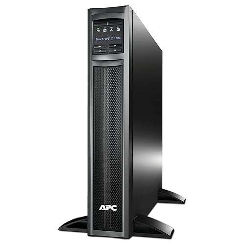 APC Network UPS, 1000VA Smart-UPS Sine Wave UPS with Extended Run Option, SMX1000CNC, Network Management Card, 2U Rackmount/Tower Convertible, Line-Interactive, 120V