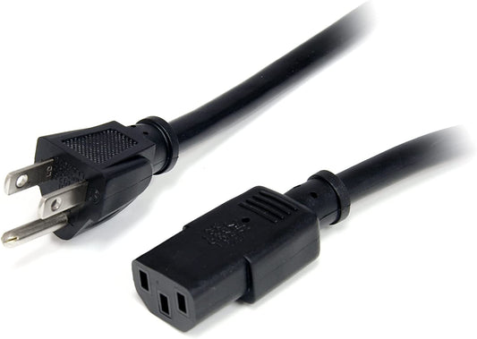 StarTech.com 10ft (3m) Heavy Duty Power Cord, NEMA 5-15P to C13 AC Power Cord, 15A 125V, 14AWG, Replacement Computer Power Cord, Monitor Power Cable, PC Power Supply Cable, UL Listed (PXT1011410) 10 ft/3 m