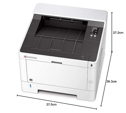 KYOCERA ECOSYS P2235dw Monochrome Network Laser Printer, 37ppm, Up to Fine 1200 dpi, Gigabit Ethernet, Wireless & Wi-Fi Direct, Mobile Print, Auto-Duplex, LED Control Panel, 256 mb, 250 Sheet Tray