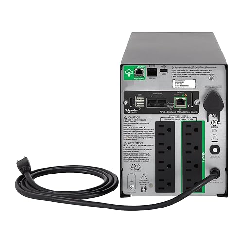 APC 1500VA Smart UPS with SmartConnect and Network Card, SMT1500CNC, Sinewave UPS Battery Backup, 120V, Line Interactive Uninterruptible Power Supply