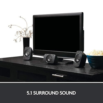 Logitech Z906 5.1 Surround Sound Speaker System - THX, Dolby Digital and DTS Digital Certified - Black 5.1 Surround Speaker System Z906 Speaker